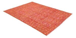 Tappeto Kilim Geometrico Rosso Mattone Arancione 150x200 Cm