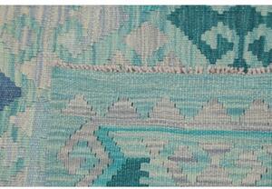 Tappeto Kilim Geometrico Verde Acqua Celeste 127x176 Cm