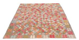 Tappeto Kilim Stilizzato Grigio Multicolore 150x198 Cm