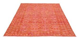 Tappeto Kilim Geometrico Rosso Mattone Arancione 150x200 Cm