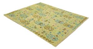 Tappeto Kilim Geometrico Verde Azzurro 162x205 Cm