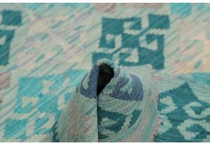 Tappeto Kilim Geometrico Verde Acqua Celeste 127x176 Cm