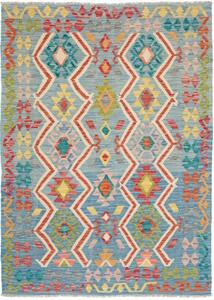 Tappeto Kilim Geometrico Celeste Multicolore 125x172 Cm