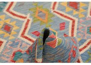 Tappeto Kilim Geometrico Celeste Multicolore 125x172 Cm