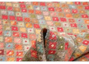 Tappeto Kilim Stilizzato Grigio Multicolore 150x198 Cm