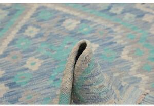 Tappeto Kilim Geometrico Azzurro Turchese 102x152 Cm