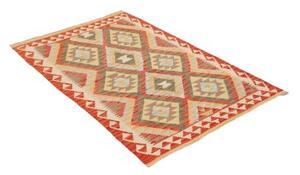 Tappeto Kilim Geometrico Arancione Beige 97x149 Cm
