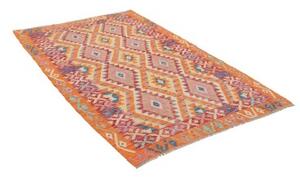 Tappeto Kilim Geometrico Arancione Beige 124x181 Cm