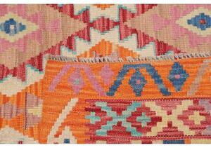 Tappeto Kilim Geometrico Arancione Beige 124x181 Cm