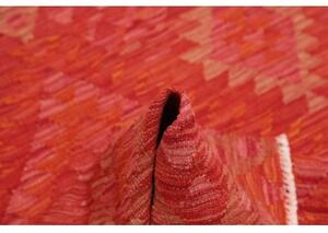 Tappeto Kilim Geometrico Rosso Mattone Arancione 104x150 Cm