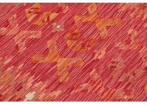 Tappeto Kilim Geometrico Rosso Mattone Arancione 99x152 Cm