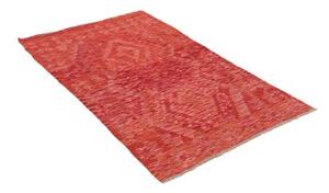 Tappeto Kilim Geometrico Rosso Corallo 93x147 Cm