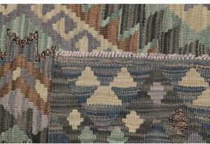 Tappeto Kilim Geometrico Grigio Antracite Beige 100x149 Cm