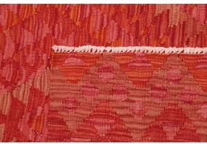 Tappeto Kilim Geometrico Rosso Mattone Arancione 104x150 Cm