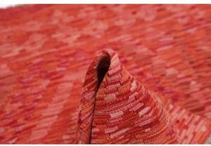 Tappeto Kilim Geometrico Rosso Corallo 93x147 Cm