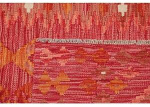 Tappeto Kilim Geometrico Rosso Mattone Arancione 99x152 Cm