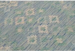 Tappeto Kilim Geometrico Azzurro Verde Chiaro 99x154 Cm