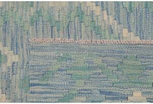 Tappeto Kilim Geometrico Azzurro Verde Chiaro 99x154 Cm