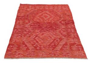 Tappeto Kilim Geometrico Rosso Corallo 93x147 Cm
