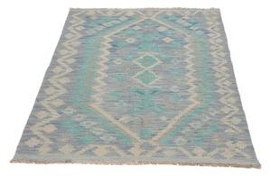 Tappeto Kilim Geometrico Azzurro Turchese 102x152 Cm