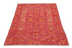 Tappeto Kilim Geometrico Rosso Mattone Arancione 99x152 Cm