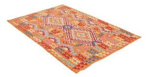 Tappeto Kilim Stilizzato Arancione Rosso 122x174 Cm