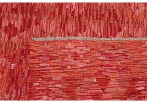 Tappeto Kilim Geometrico Rosso Corallo 93x147 Cm