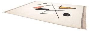 Tappeto Berbero Astratto Avorio Antracite 282x368 Cm