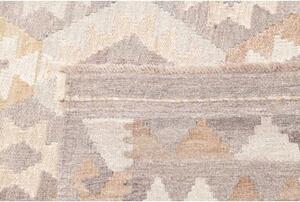 Tappeto Kilim Geometrico Grigio Tortora Beige 205x282 Cm
