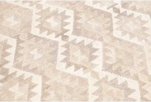 Tappeto Kilim Geometrico Beige Tortora 200x296 Cm