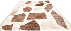 Tappeto Berbero Astratto Avorio Marrone 288x377 Cm