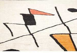 Tappeto Berbero Astratto Avorio Antracite 282x368 Cm