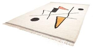 Tappeto Berbero Astratto Avorio Antracite 282x368 Cm