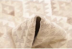 Tappeto Kilim Geometrico Beige Tortora 200x296 Cm