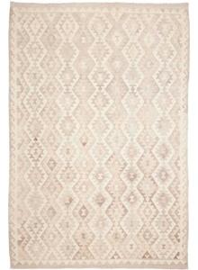 Tappeto Kilim Geometrico Beige Tortora 200x296 Cm