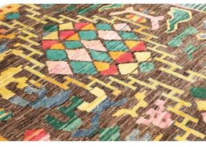 Tappeto Berbero Geometrico Marrone Scuro Multicolore 188x282 Cm