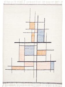 Tappeto Berbero Geometrico Avorio Multicolore 174x232 Cm