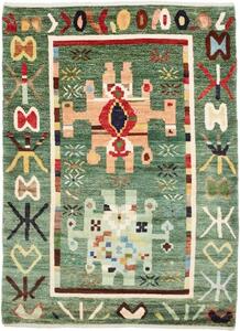 Tappeto Berbero Figurativo Verde Multicolore 177x243 Cm