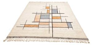 Tappeto Berbero Geometrico Avorio Multicolore 174x232 Cm