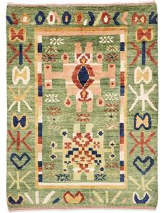 Tappeto Berbero Geometrico Verde Multicolore 133x179 Cm