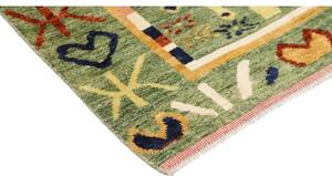 Tappeto Berbero Geometrico Verde Multicolore 133x179 Cm