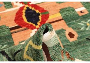 Tappeto Berbero Figurativo Verde Multicolore 177x243 Cm