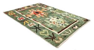 Tappeto Berbero Figurativo Verde Multicolore 177x243 Cm