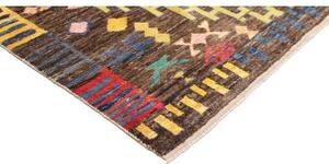Tappeto Berbero Geometrico Marrone Scuro Multicolore 188x282 Cm