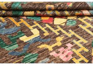 Tappeto Berbero Geometrico Marrone Scuro Multicolore 188x282 Cm