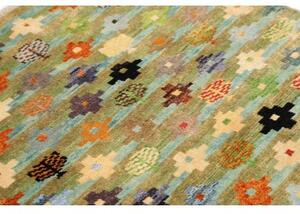 Tappeto Berbero Figurativo Verde Multicolore 93x151 Cm
