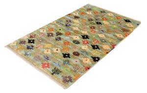 Tappeto Berbero Figurativo Verde Multicolore 93x151 Cm