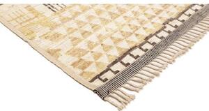 Tappeto Berbero Geometrico Avorio Grigio Scuro 171x254 Cm