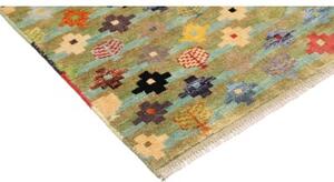 Tappeto Berbero Figurativo Verde Multicolore 93x151 Cm