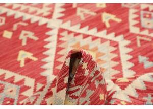 Tappeto Kilim Geometrico Rosso Mattone Beige 181x239 Cm